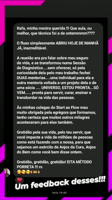 Depoimento em video